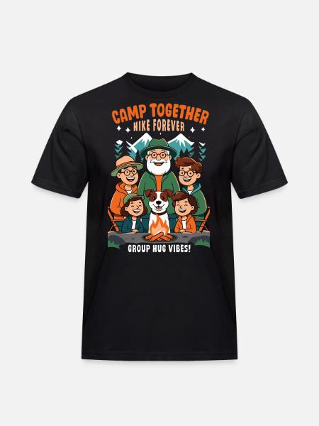 Camp Together Hike Camping - Men's Workwear T-Shirt - black