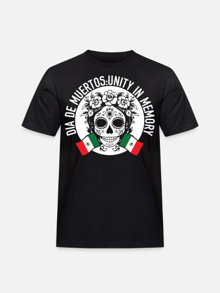 Dia De Muertos Eenheid in herinnering - Mannen Workwear T-shirt - zwart
