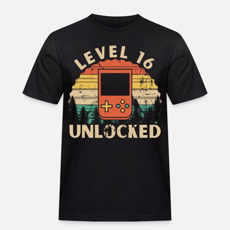 Level 16 Unlocked - Men's Workwear T-Shirt - black