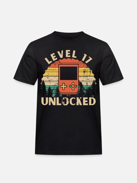Level 17 Unlocked - Men's Workwear T-Shirt - black