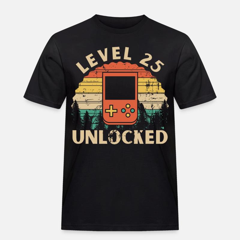 Level 25 Unclocked - Men's Workwear T-Shirt - black