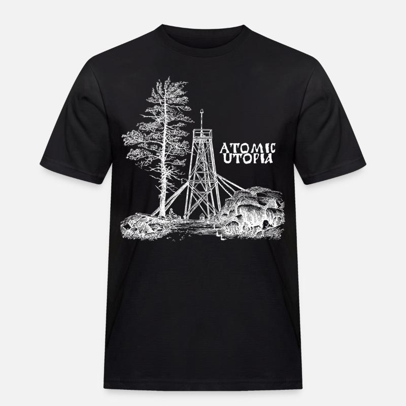 Atomic Utopia - Survey Tower - Men's Workwear T-Shirt - black