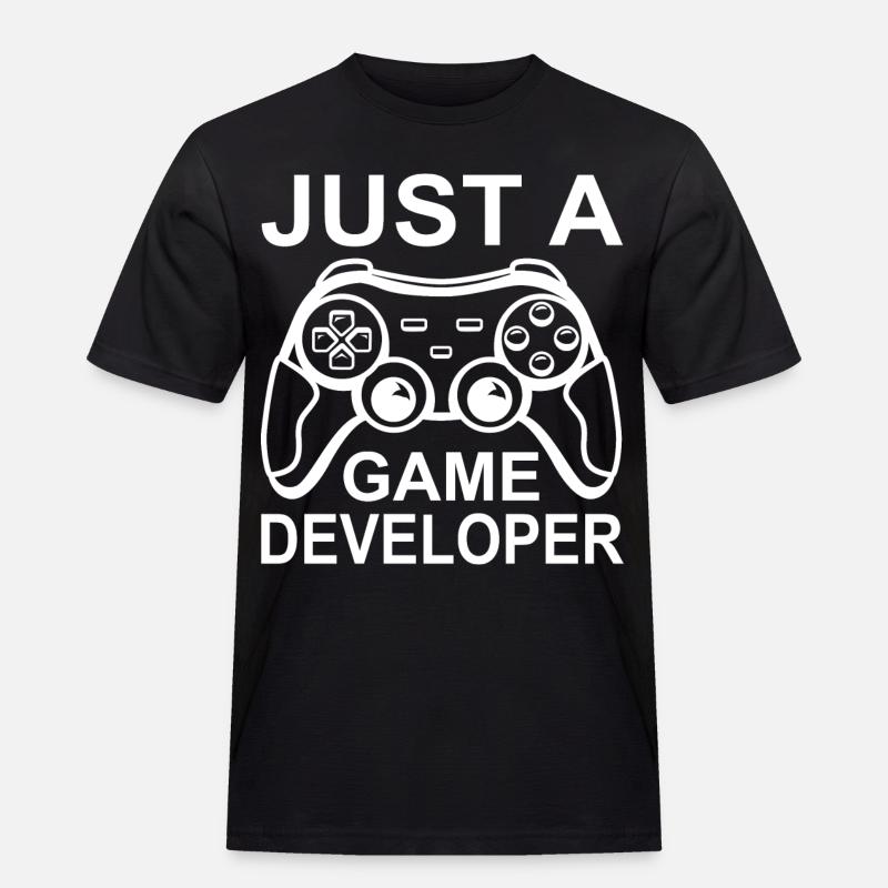 Funny game developer - Men's Workwear T-Shirt - black