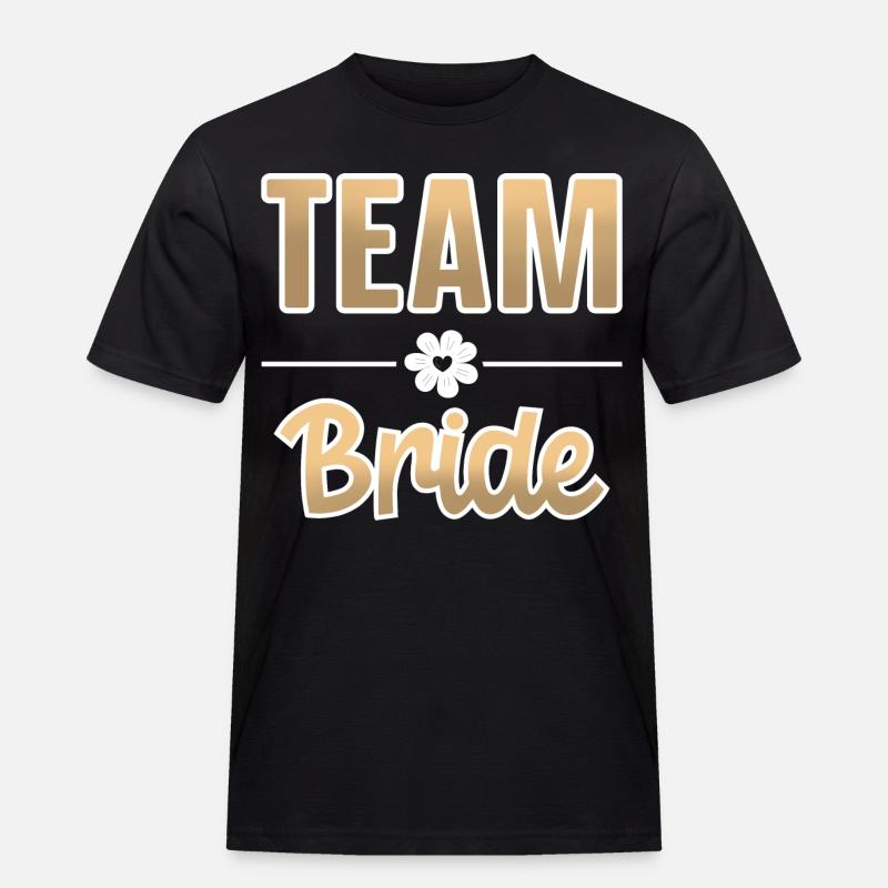 Team Bride - Männer Workwear T-Shirt - Schwarz