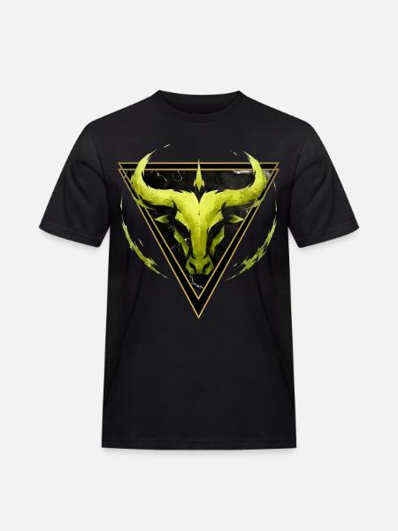 Stier-Erdzeichen – Tierkreis von Kék-Ina - Männer Workwear T-Shirt - Schwarz