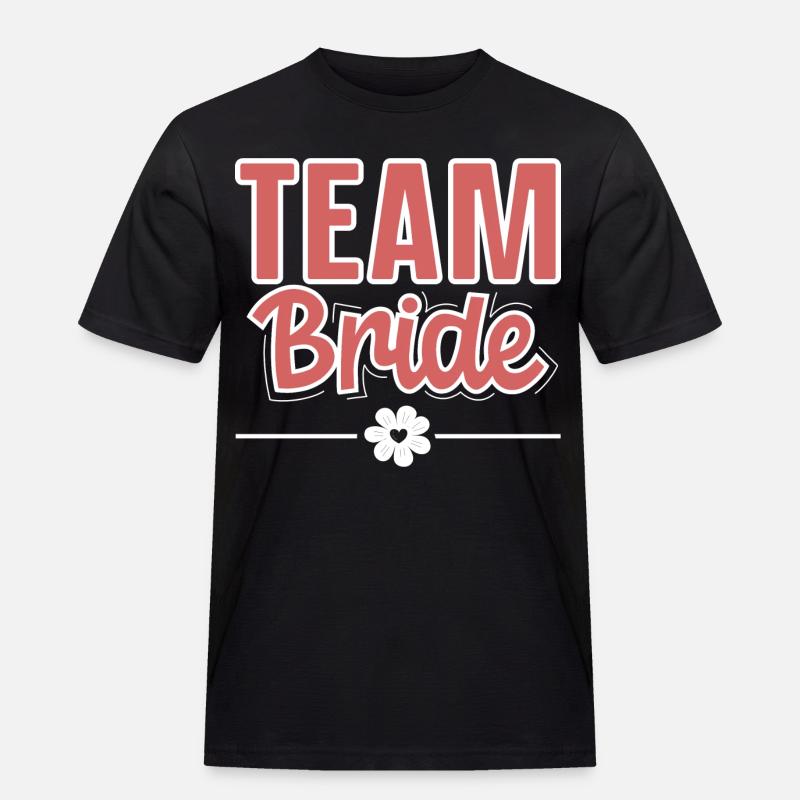 Team Braut - Männer Workwear T-Shirt - Schwarz