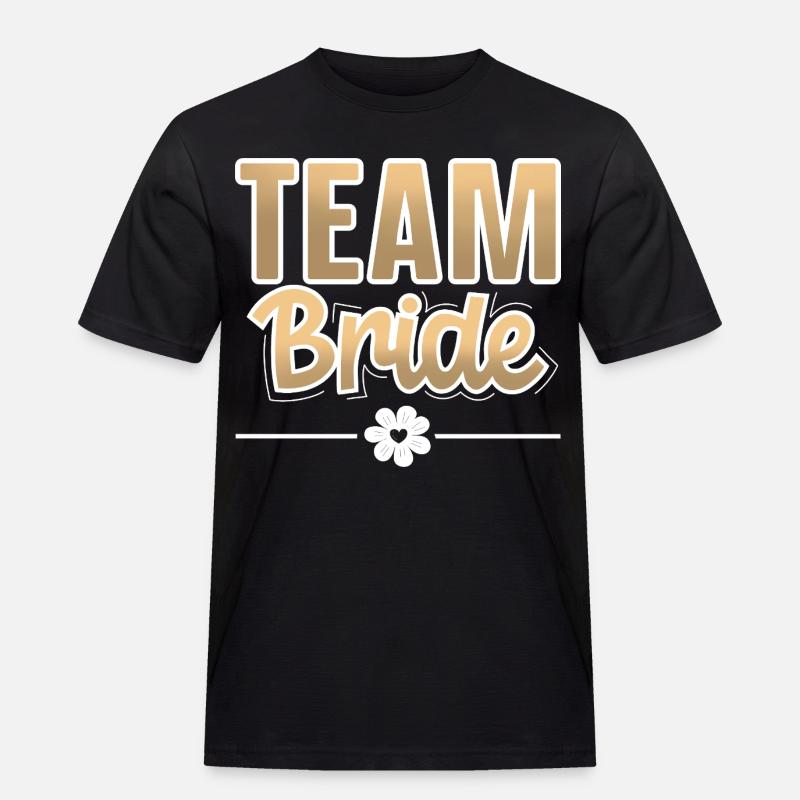 Team Bride - Männer Workwear T-Shirt - Schwarz