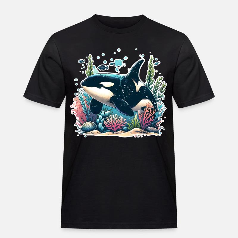 Orca Killer Whale - Men's Workwear T-Shirt - black