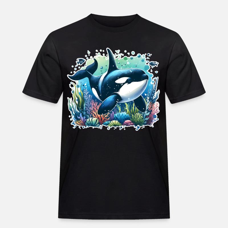 Orca Killer Whale - Men's Workwear T-Shirt - black