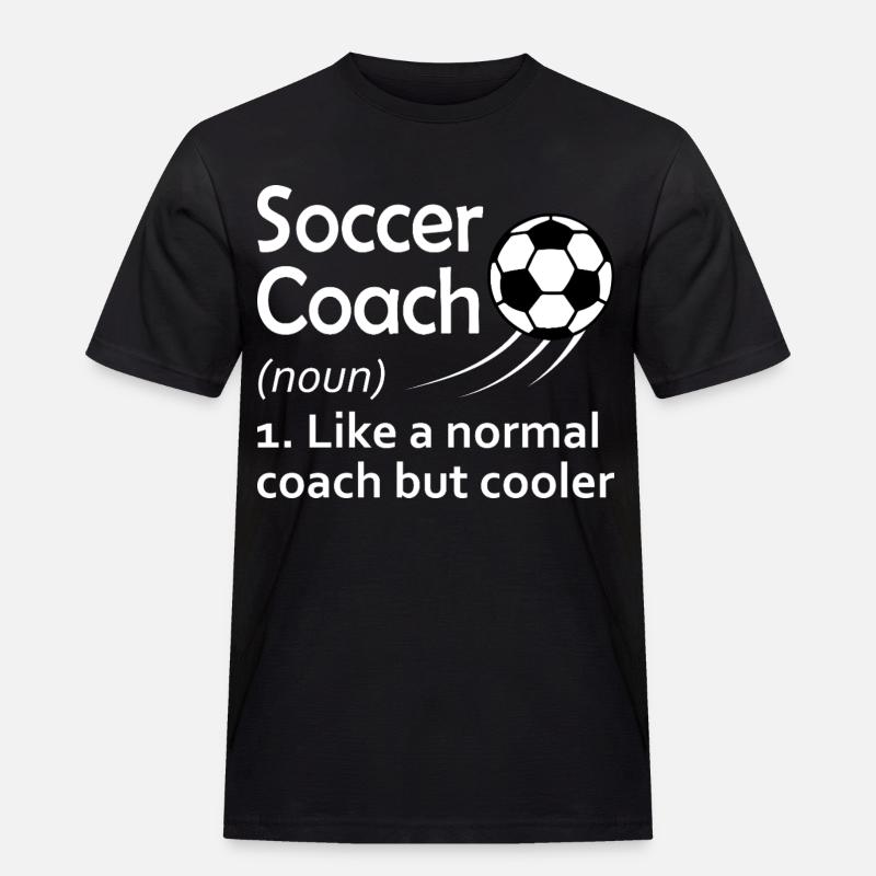 Fußball Trainer - Männer Workwear T-Shirt - Schwarz