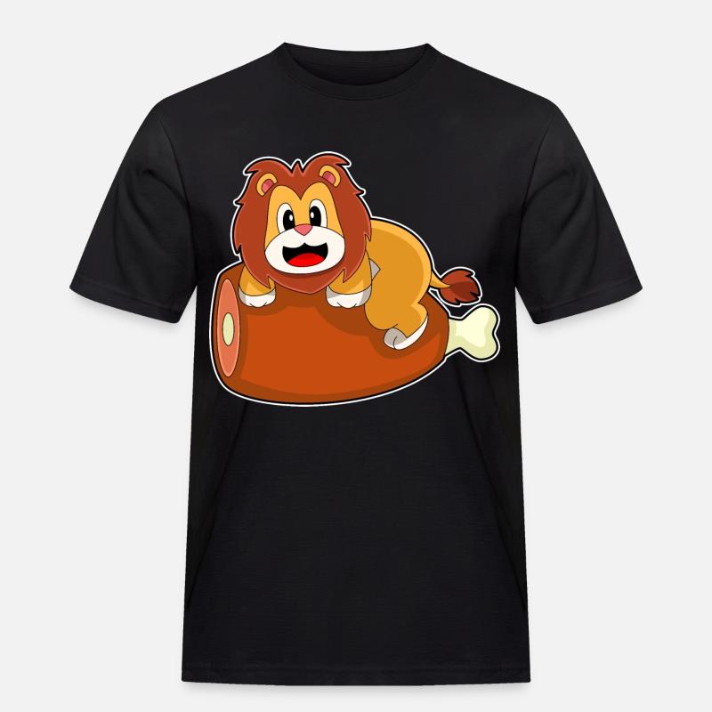 Löwe Fleisch - Männer Workwear T-Shirt - Schwarz