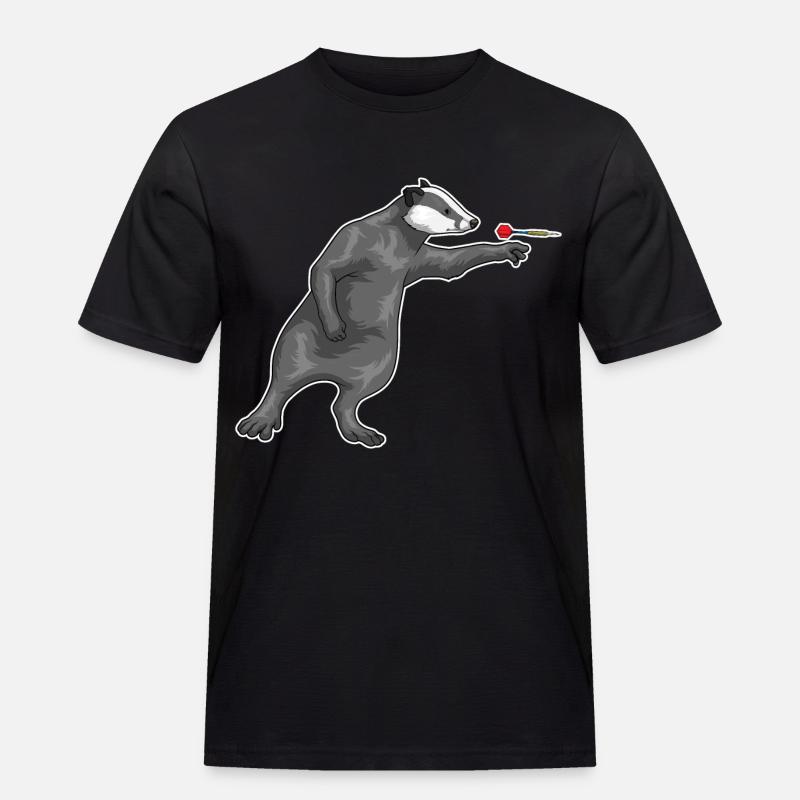 Honigdachs Dart Dartpfeil - Männer Workwear T-Shirt - Schwarz