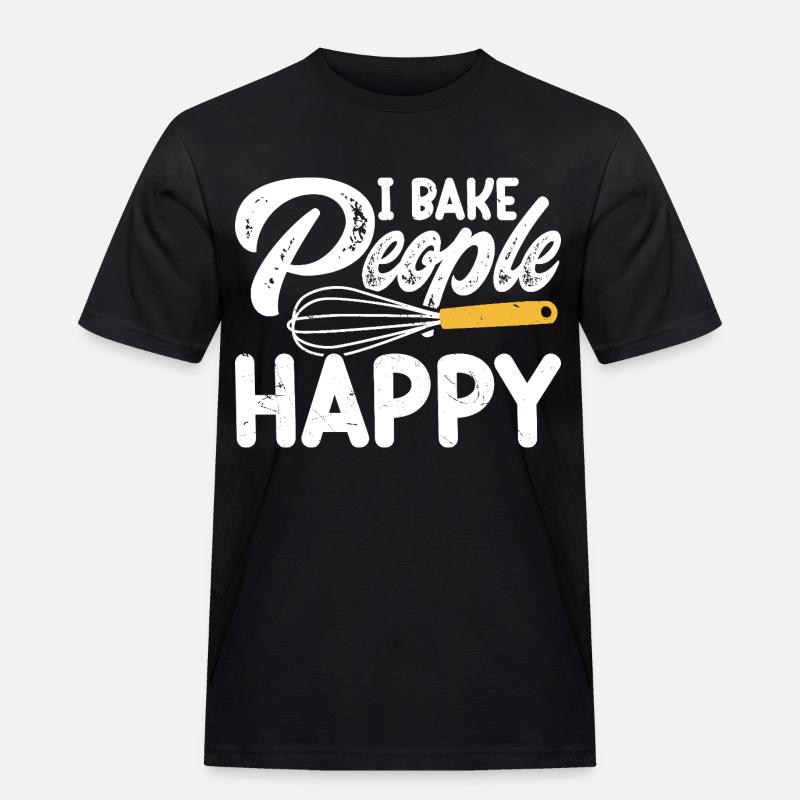 Backen Bäcker Bäckerei - Männer Workwear T-Shirt - Schwarz