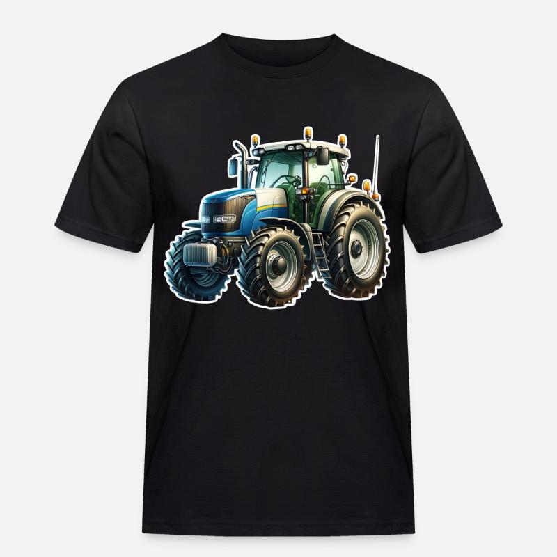 Traktor - Männer Workwear T-Shirt - Schwarz