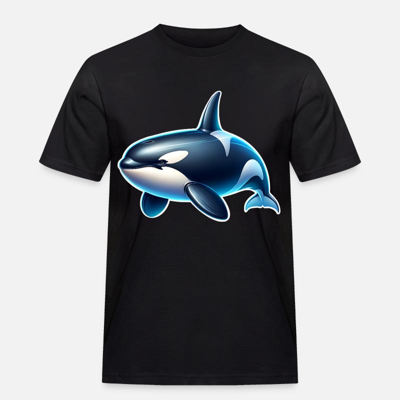 Orca Schwertwal - Männer Workwear T-Shirt - Schwarz