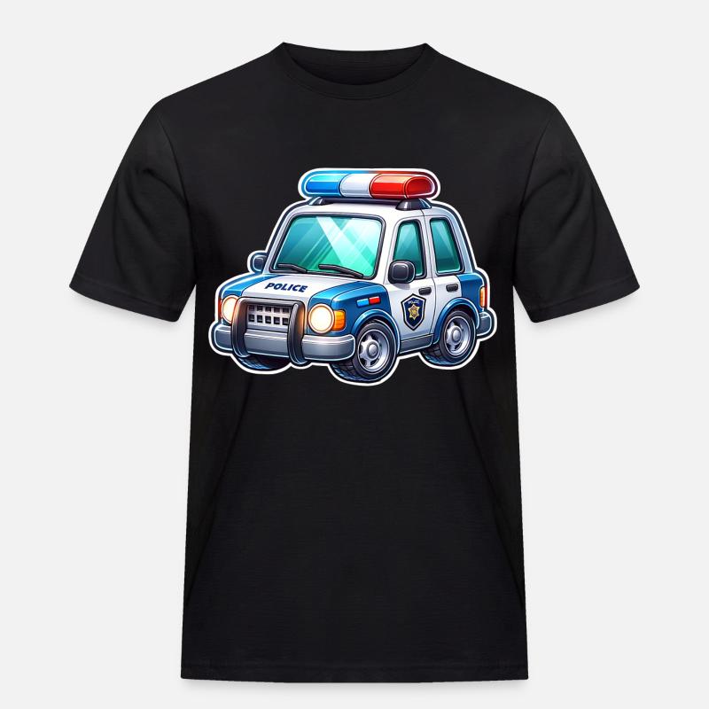 Polizei - Männer Workwear T-Shirt - Schwarz