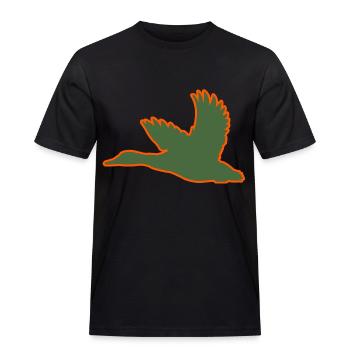 Ente – Perfekt für Jäger und Naturfreunde - Männer Workwear T-Shirt - Schwarz - Vorne - AI Model Male 178 light (178cm)