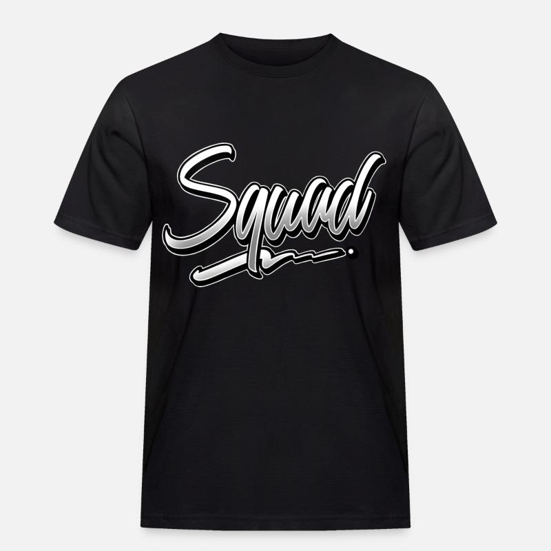 Squad - Männer Workwear T-Shirt - Schwarz