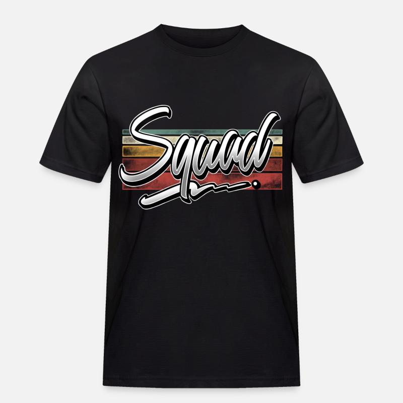 Squad - Männer Workwear T-Shirt - Schwarz