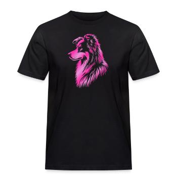 Chien de troupeau rose - T-shirt Workwear homme - noir - Devant - AI Model Male 178 light (178cm)