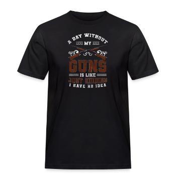 Schützenverein Gewehr Sportart Verein - Männer Workwear T-Shirt - Schwarz - Vorne - AI Model Male 178 light (178cm)