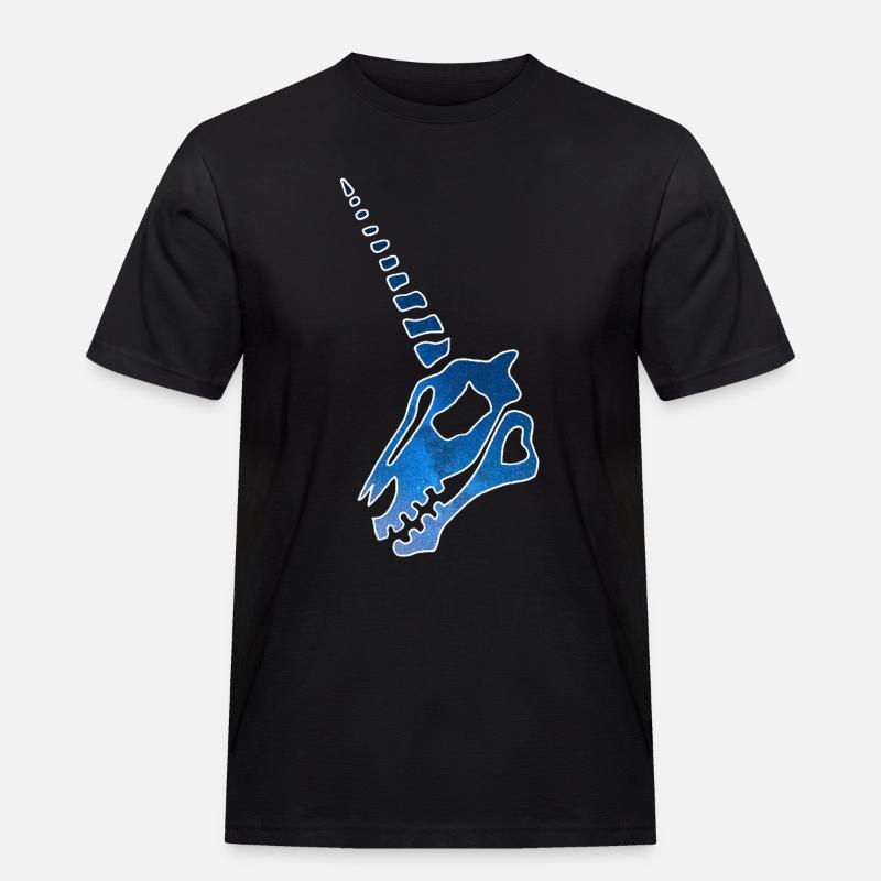Einhornschädel und Sternenhimmel - Männer Workwear T-Shirt - Schwarz