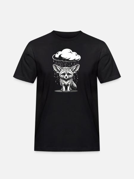 Fennec Desert Fox - Emotional Retro Motif - Men's Workwear T-Shirt - black