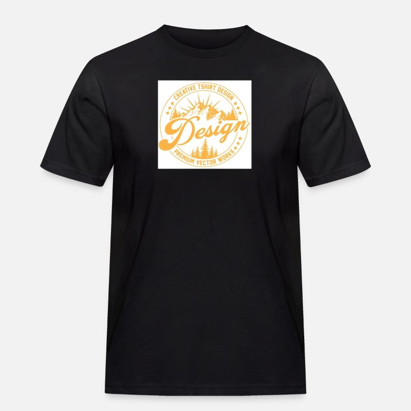 Berglandschaft Script Design - Männer Workwear T-Shirt - Schwarz
