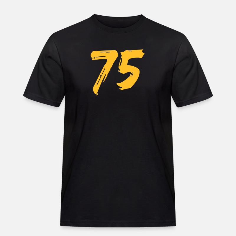 Brushed 75 - Männer Workwear T-Shirt - Schwarz