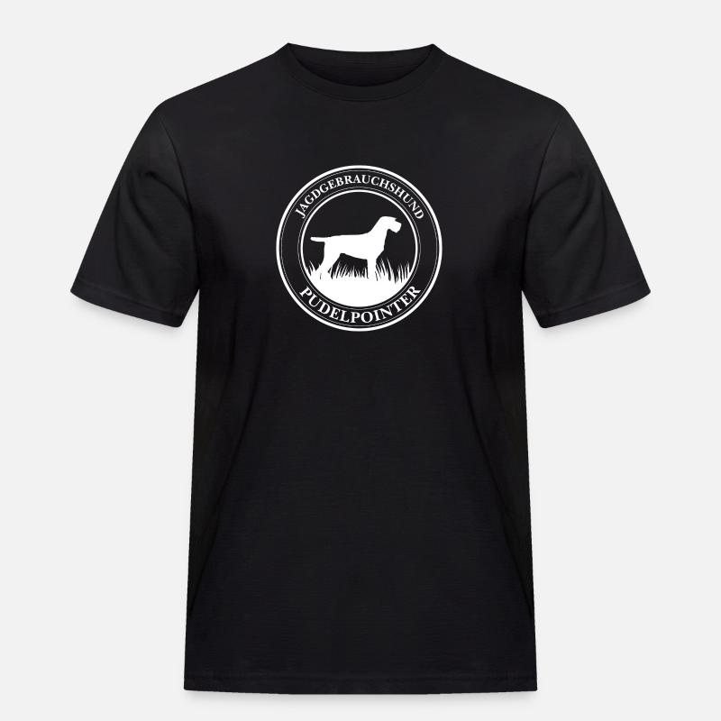 Pudelpointer Jagdgebrauchshund Hunde Wilsigns - Männer Workwear T-Shirt - Schwarz