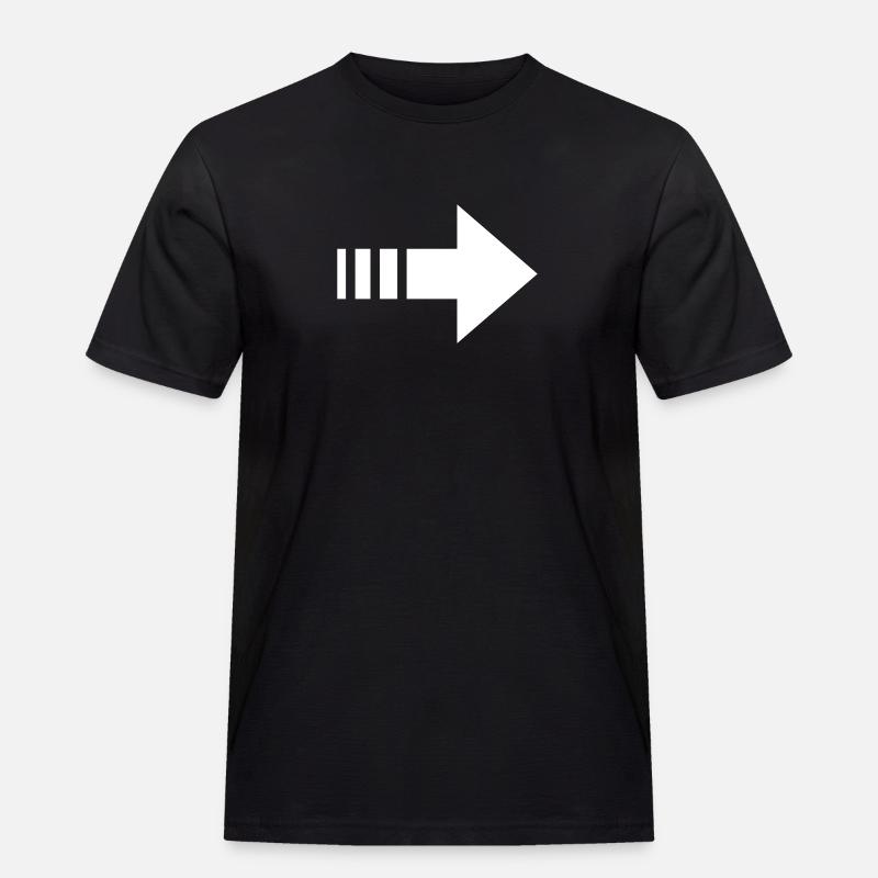 Pfeil - Männer Workwear T-Shirt - Schwarz
