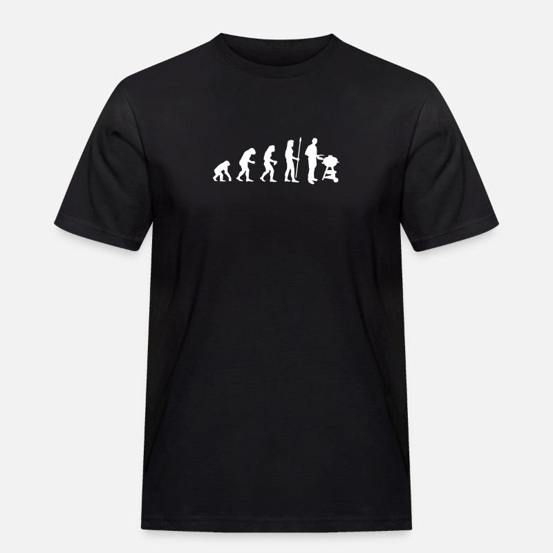 evolution_grill1 - Männer Workwear T-Shirt - Schwarz