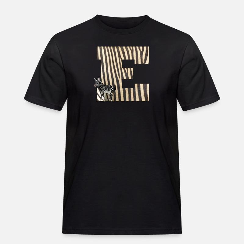 zebra e - Männer Workwear T-Shirt - Schwarz