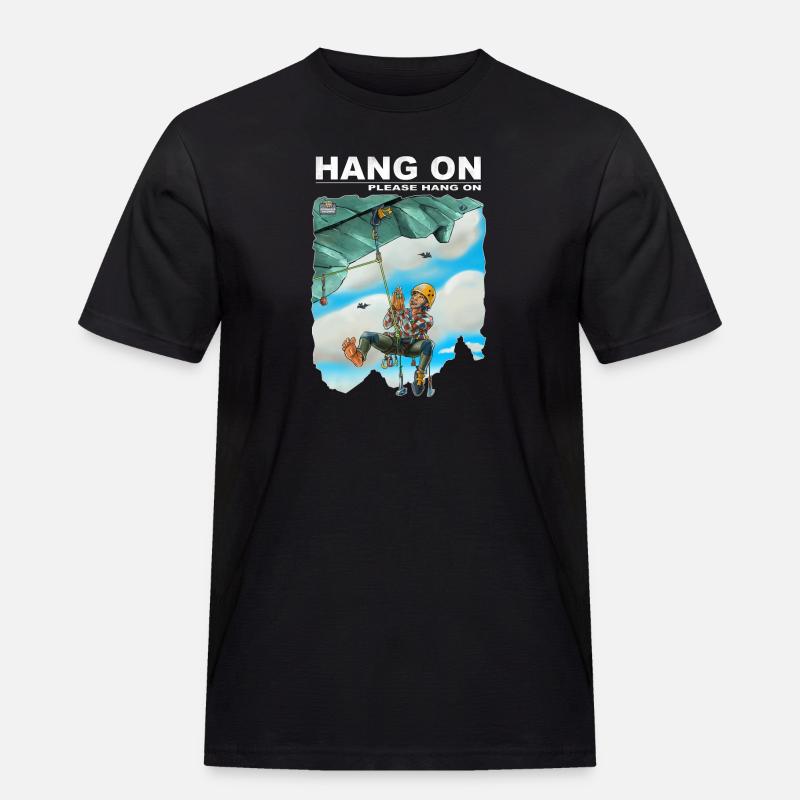 Hängen Sie ein bitte hängen - Männer Workwear T-Shirt - Schwarz