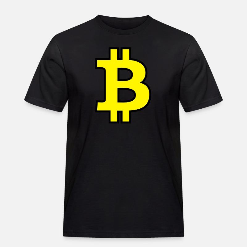 Bitcoin Satoshi Nakamoto - Männer Workwear T-Shirt - Schwarz