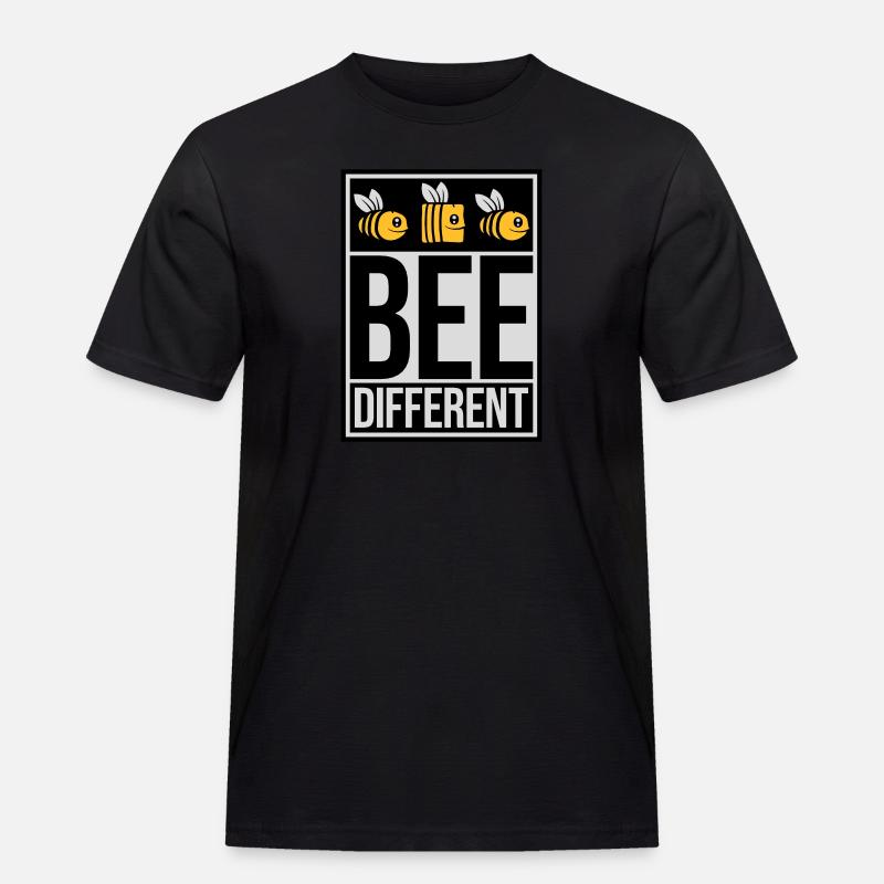 bee different Spruch Zitat - Männer Workwear T-Shirt - Schwarz