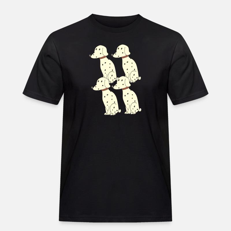 dalmatiner 4 - Männer Workwear T-Shirt - Schwarz