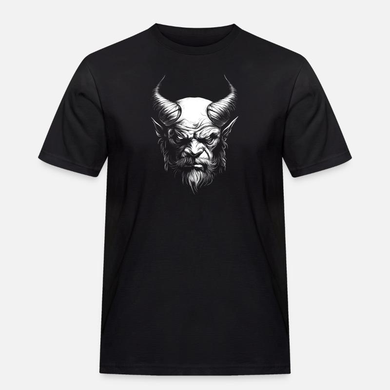 Teufel / Devil - Männer Workwear T-Shirt - Schwarz