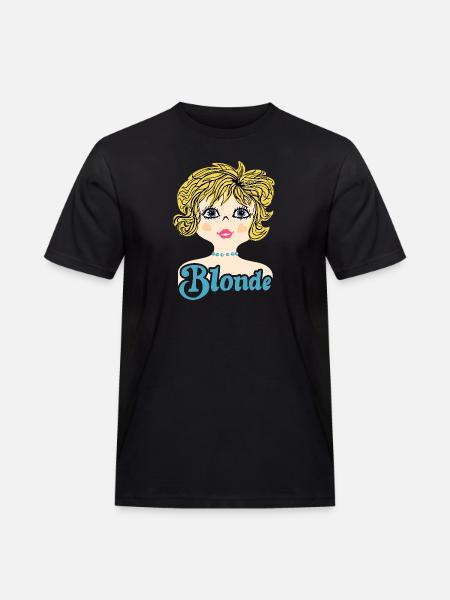 Retro Illustration Blonde - Men's Workwear T-Shirt - black