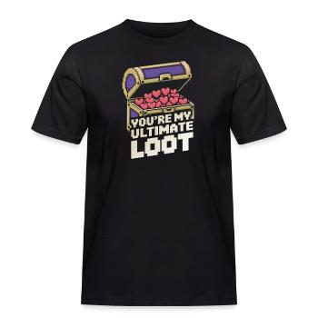Du bist meine ultimative Beute - Männer Workwear T-Shirt - Schwarz - Vorne - AI Model Male 178 light (178cm)