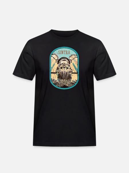 Illustration Indgang Pena Palace, Sintra, Portugal - Herre Workwear T-Shirt - sort