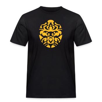 maori Tiki symbol maori vintage tattoo - T-shirt Workwear homme - noir - Devant - AI Model Male 178 light (178cm)