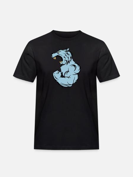 wolf_beast_2 - Männer Workwear T-Shirt - Schwarz