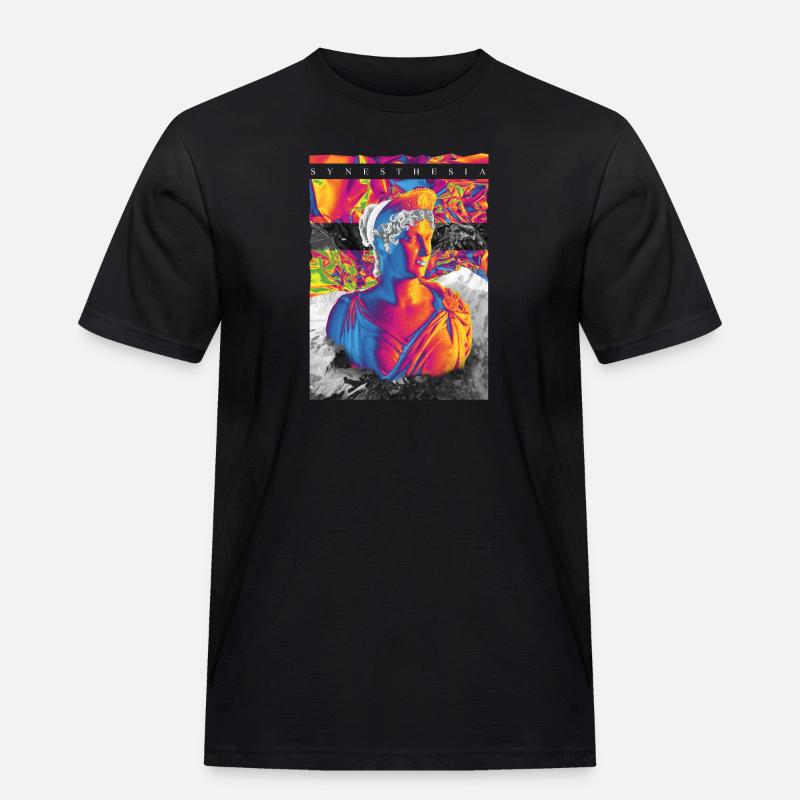 Holographic Statue - Männer Workwear T-Shirt - Schwarz