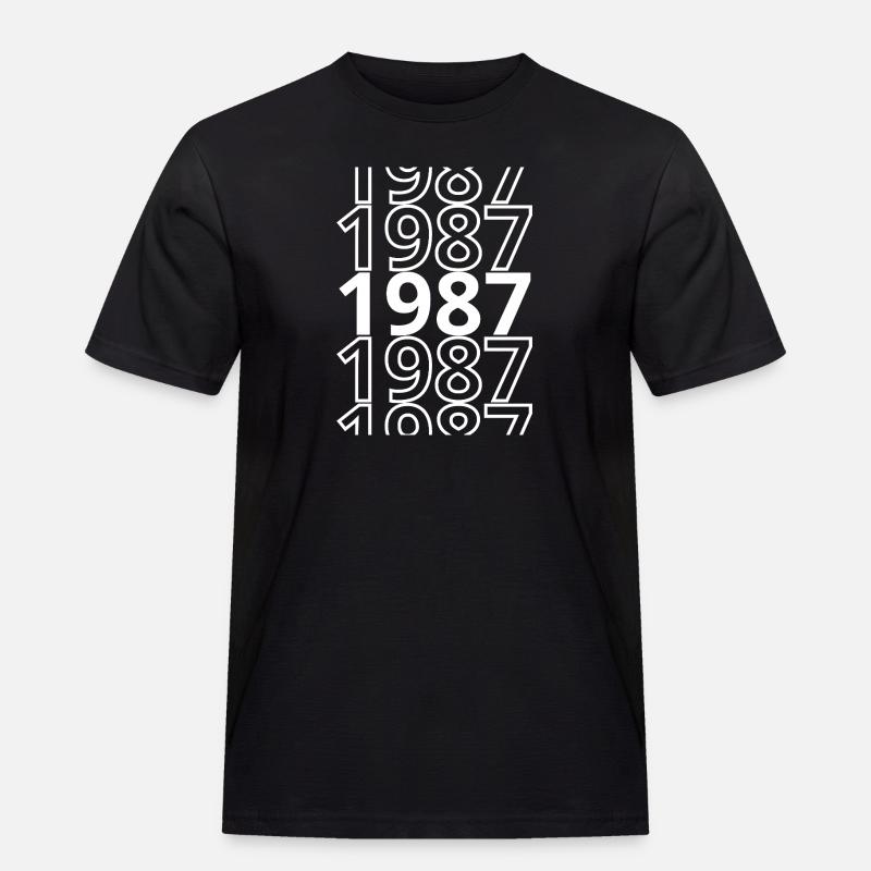 1987 1987 1987 - Männer Workwear T-Shirt - Schwarz