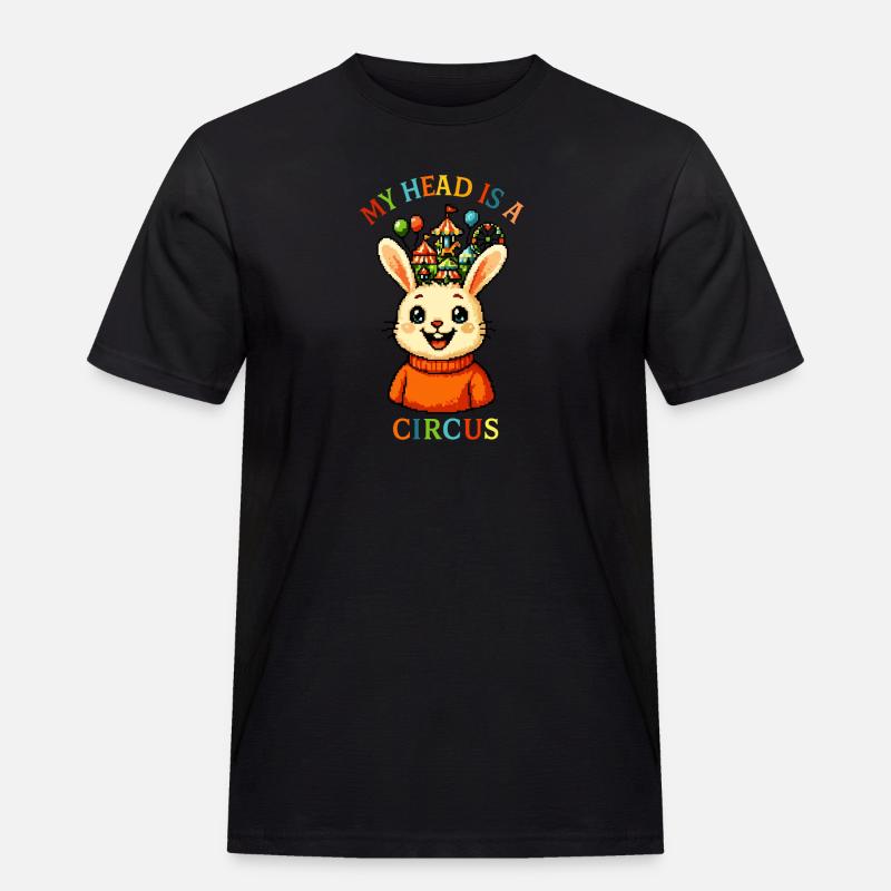 Mitt huvud är en cirkus - Arbets-T-shirt herr - svart