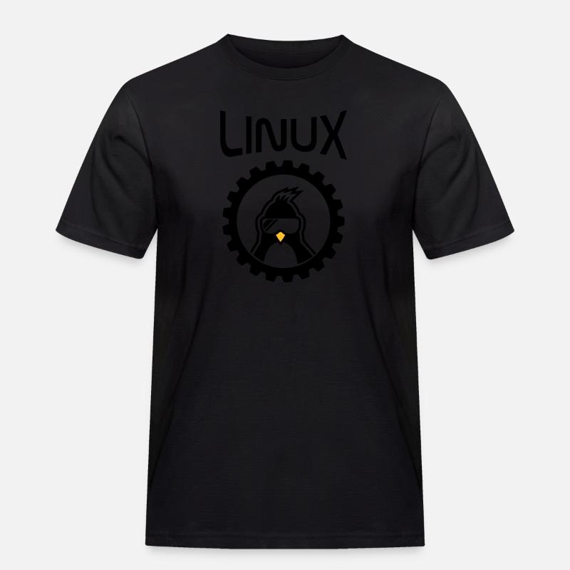 linux wheel - Men's Workwear T-Shirt - black