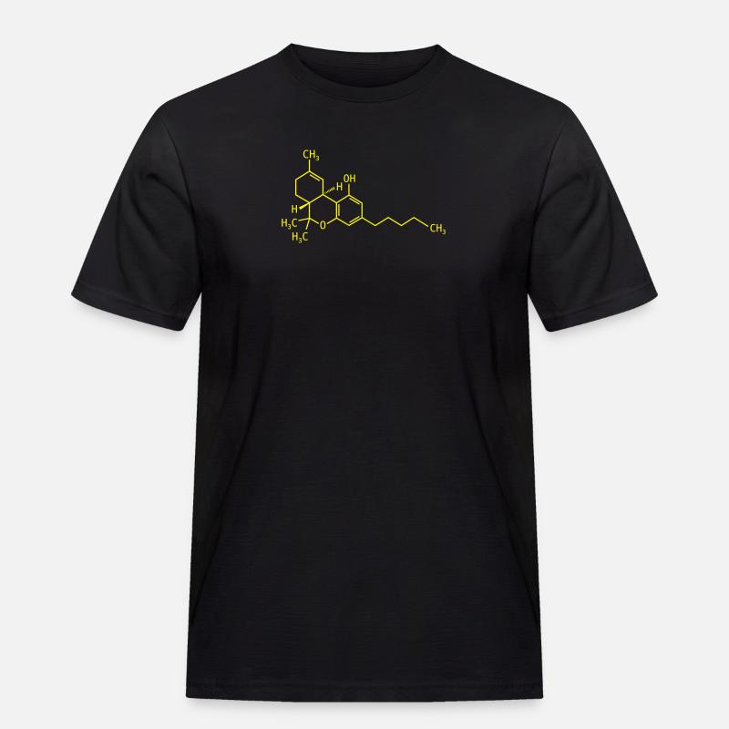 THC Strukturformel - Männer Workwear T-Shirt - Schwarz