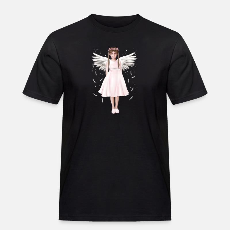 Engel oder (B)Engel - Männer Workwear T-Shirt - Schwarz
