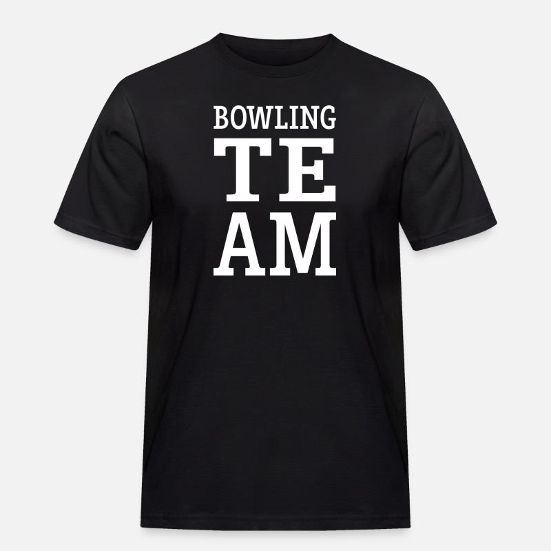 Bowling Team Mannschaft - Männer Workwear T-Shirt - Schwarz